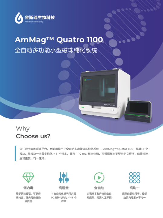 AmMag™ Quatro 1100全自动多功能小型磁珠纯化系统